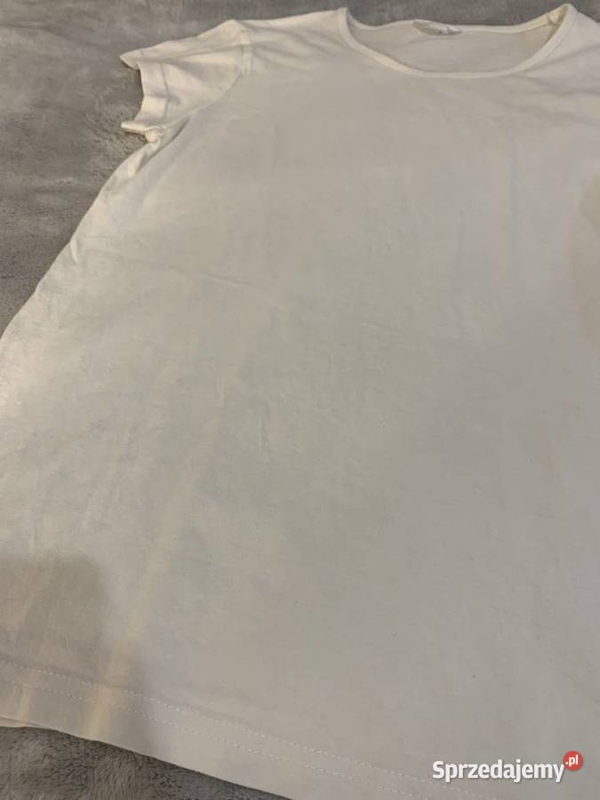 Tshirt koszulka bluzka z krótkim rękawem biała Jasło