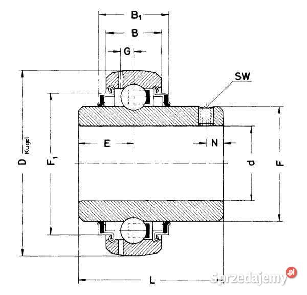 Wkład łożyska 35x72x19 mm INAFAG GYE35KRRB Kamionna