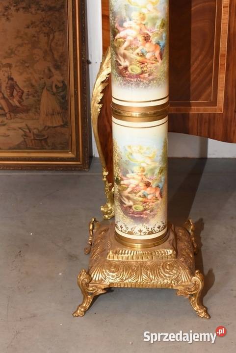 Pałacowy Postument Marmurowy Kolumna Marmur Brąz Kraków