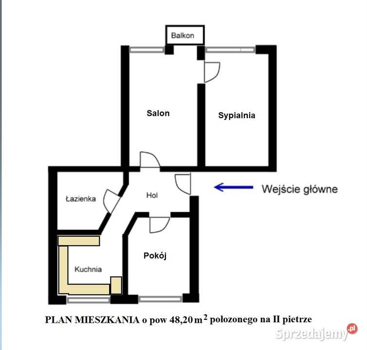 Ełk wynajmę mieszkanie 48.2m2 Mieszkania