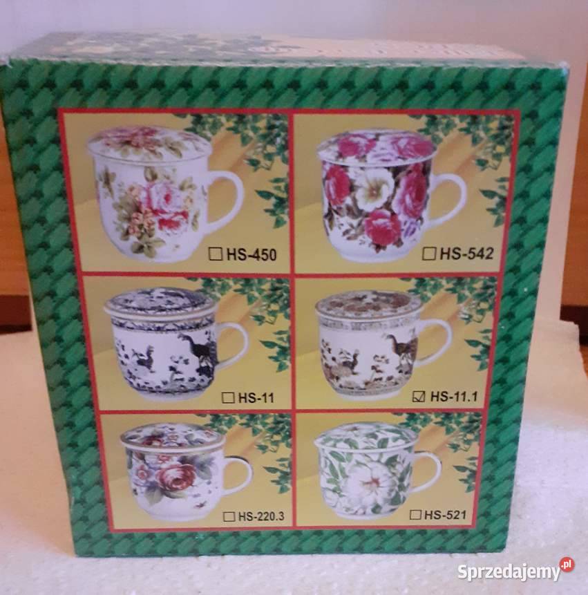 Kubek Porcelanowy do HerbatyKawyZiół z Sitkiem