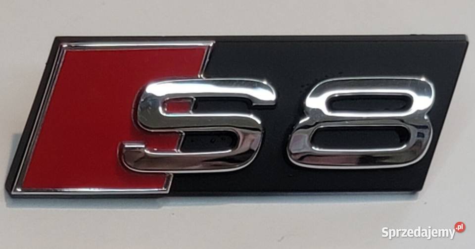 NOWY znaczek na przedni logo S8 emblemat srebrny Motoryzacja sprzedam
