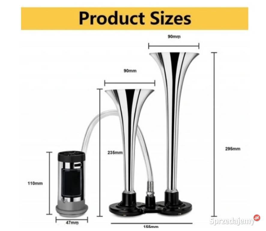 Klakson sygnał dzwiekowy fanfara do motocykla Sosnowiec