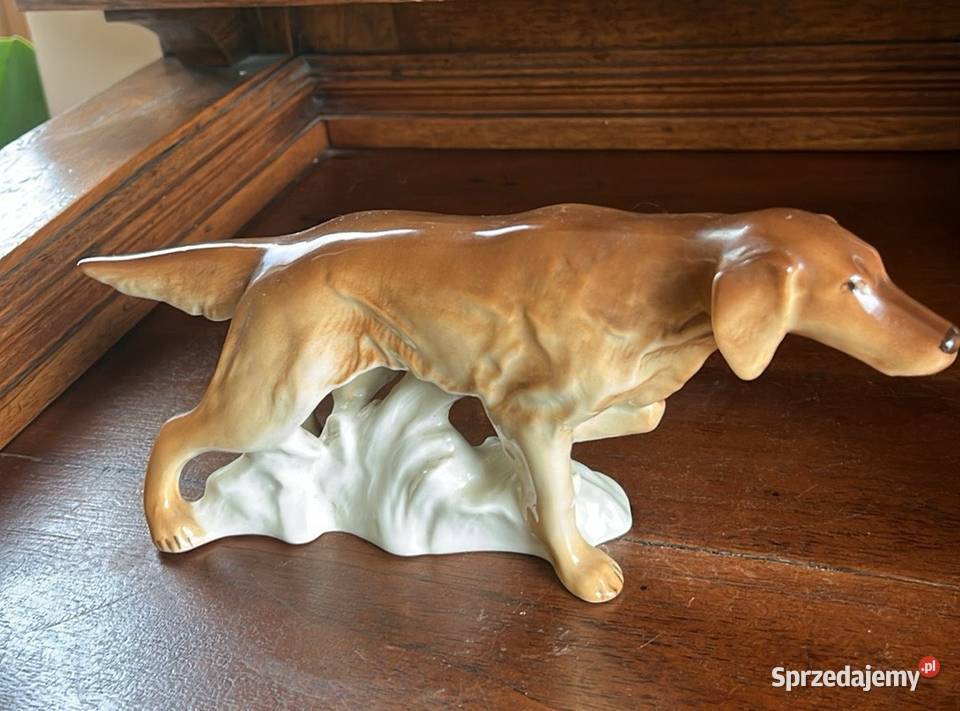 Figurka seter irlandzki Łomonosow Porcelana i szkło Gdańsk sprzedam