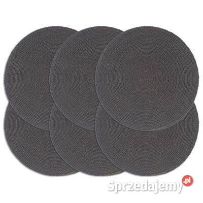 vidaXL Maty na stół 6 gładkie ciemnoszare 38 Warszawa