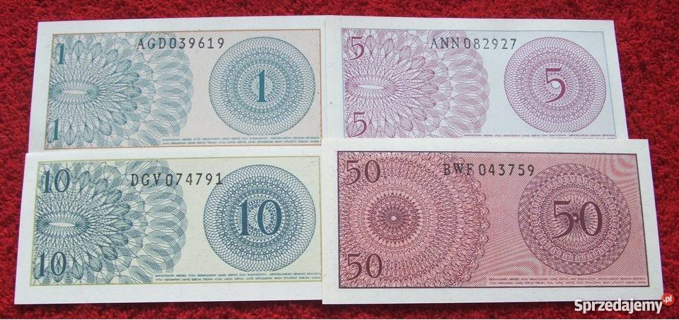 INDONEZJA 4 Kolekcjonerskie Banknoty Zestaw 4