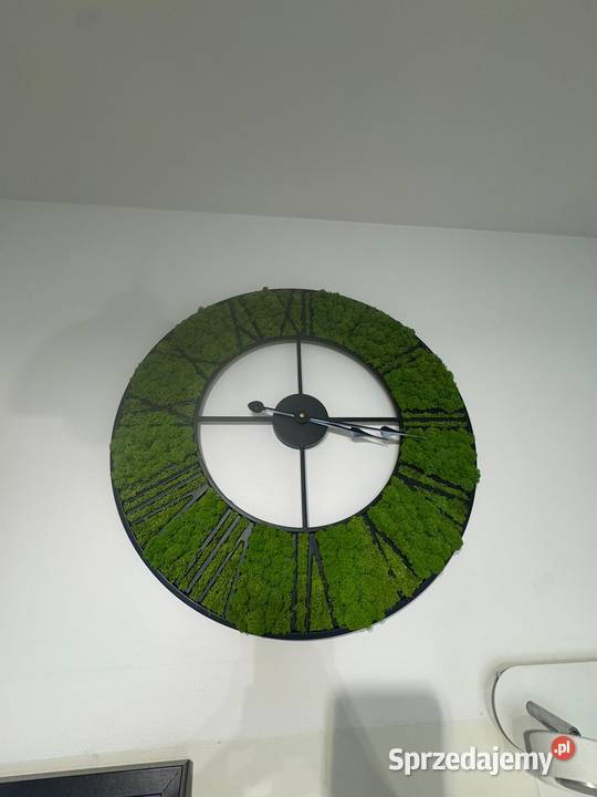 Zegar z mchu loft inny kolor mazowieckie Warszawa sprzedam