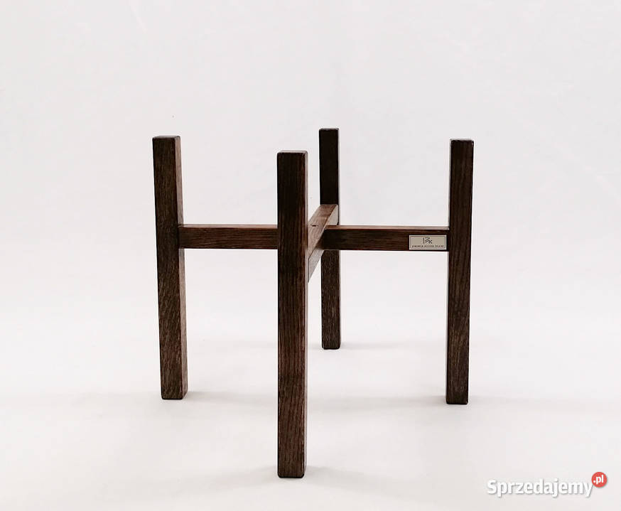 Stojaki drewniane lity dąb nowoczesne kwietniki Kraków