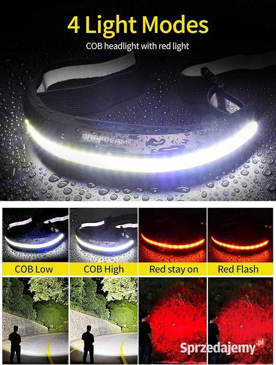 Darkbeam Latarka Czołowa LED COB USBC 230 z Rzeszów sprzedam