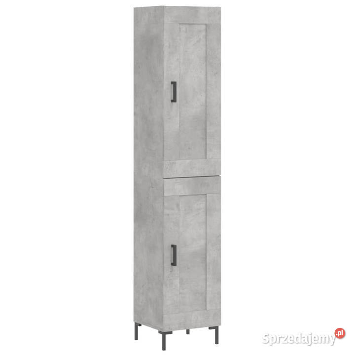 Wysoka szafka szarość betonu 345x34x180 Warszawa