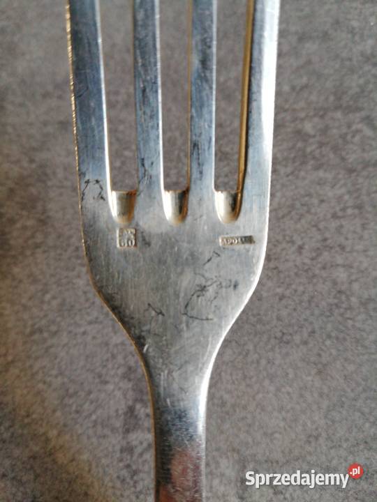 Stare srebrne sztućce wielkopolskie