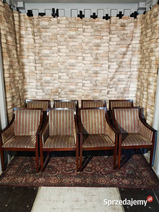 Piękny zestaw foteli gabinetowych 8 sztuk świętokrzyskie Sandomierz