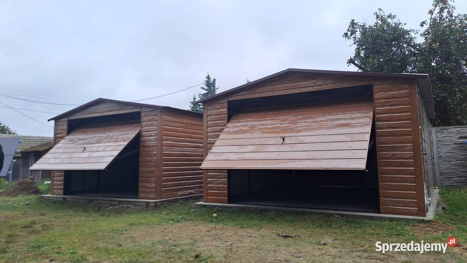 Garaż Blaszany GRAFITOWY Brama OKNA Garaże Zambrów sprzedam