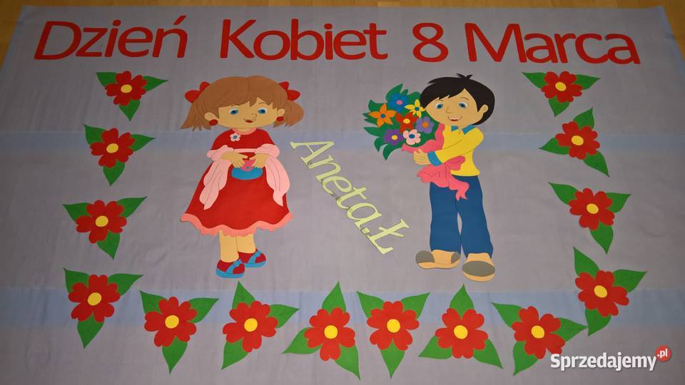 Dekoracja na Dzień Kobiet z brystolu 504 102 444 Garwolin