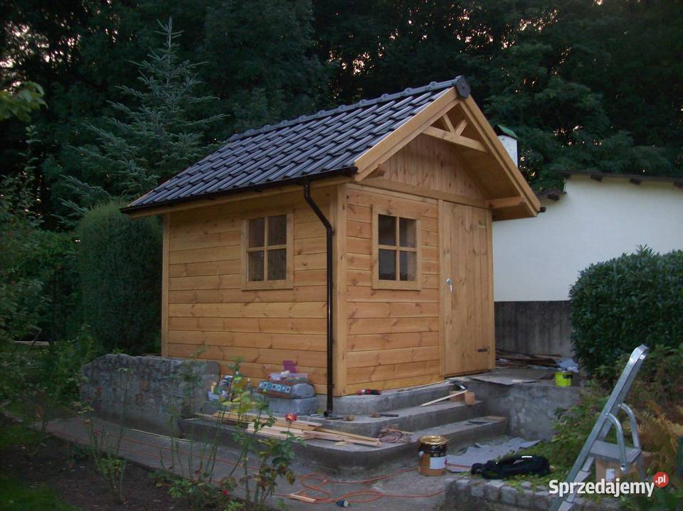 Domek ogrodwy narzędziowy z tarasem letniskowy Domki drewniane Architektura ogrodowa Lubin sprzedam
