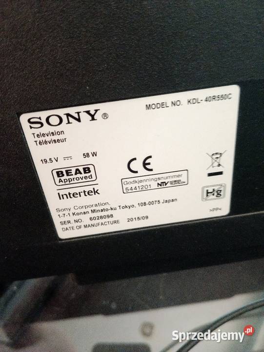 Tv Sony 40 okazja mazowieckie Seroczyn