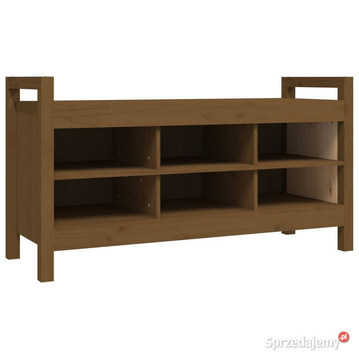 Ławka do przedpokoju miodowy brąz 110x40x60 Meble do przedpokoju sprzedam