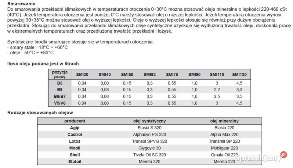 PRZEKŁADNIA ŚLIMAKOWA 110 wyjście 42 Czarnylas