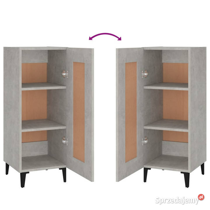 Szafka szarość betonu 345x34x90 materiał Warszawa