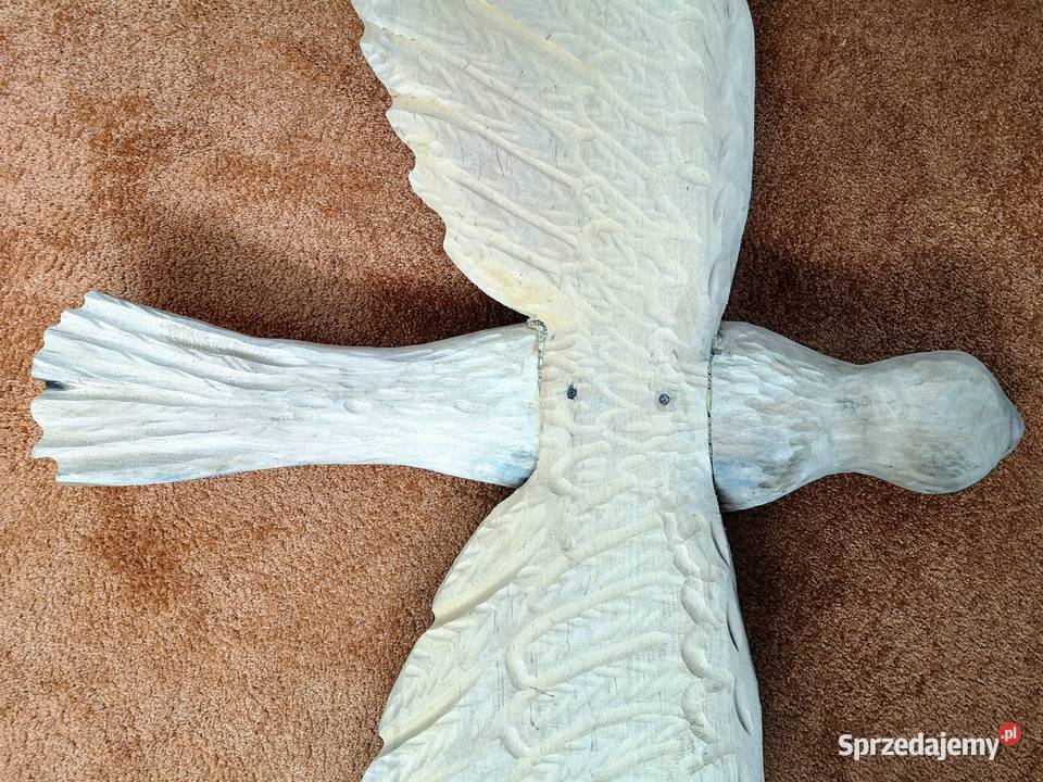 Drewniany ręcznie rzeźbiony ptak Łódź
