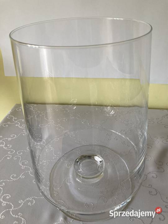 Wazon Duży na Stopce Ozdobny i Dekoracyjny przezroczysty Czerwionka-Leszczyny sprzedam