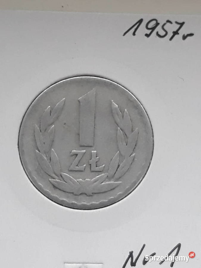 1 Złoty PRL 1957 r 1 rzadkość wielkopolskie Konin