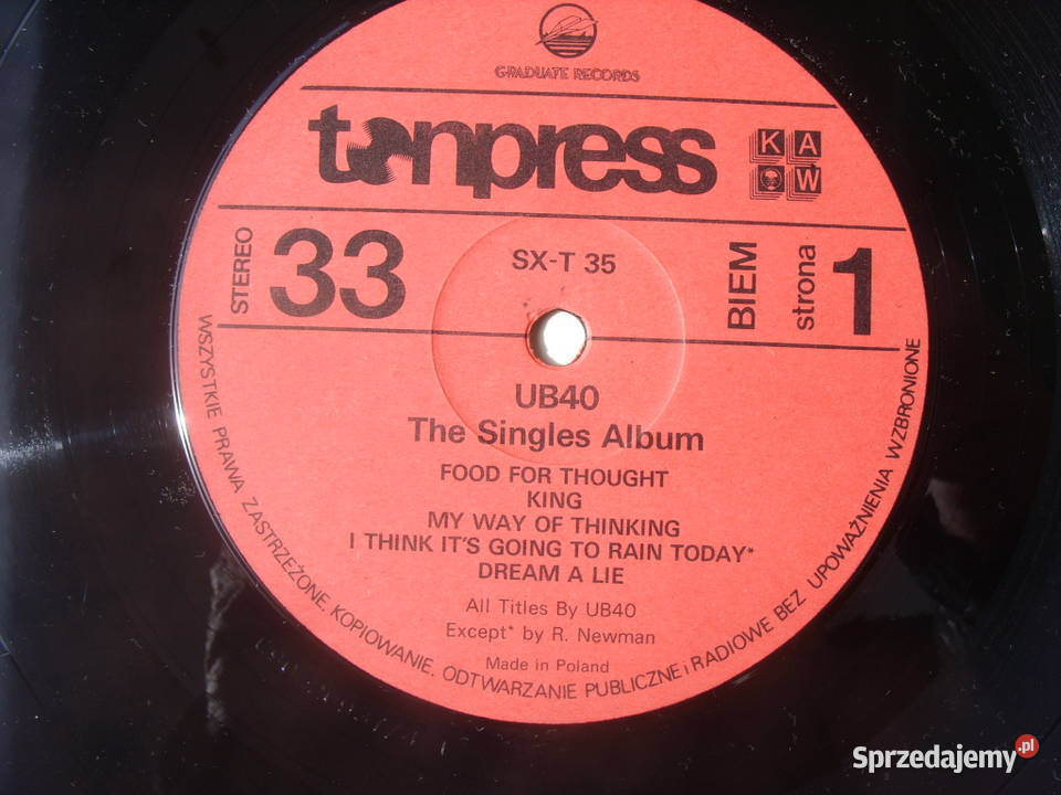 Reggae UB 40THE SINGERS LP winyl ska/reggae Wołów
