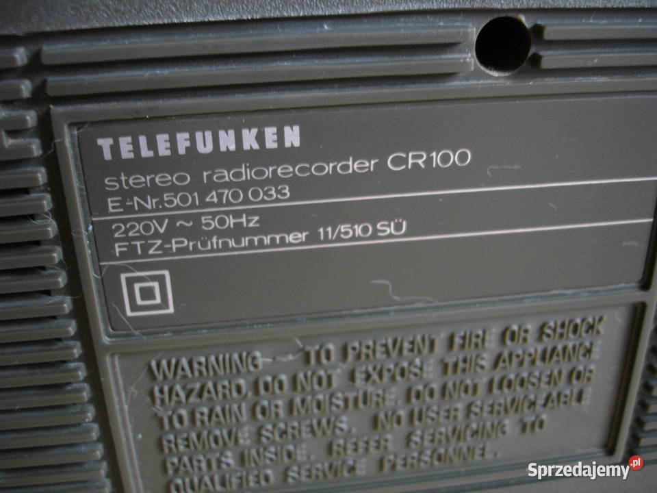 Radiomagnetofon TELEFUNKEN CR100 lubuskie