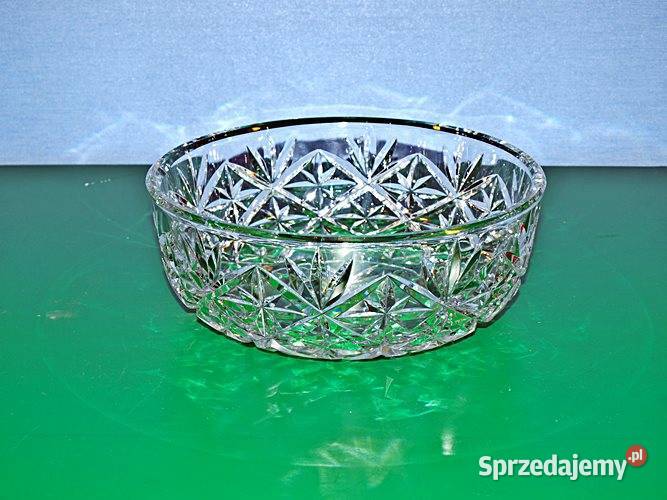 KRYSZTAŁOWA DUŻA MISA na owoce słodycze epoka Chorzów
