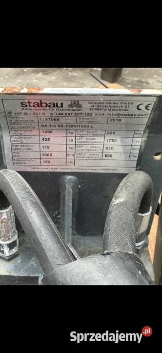 Widły do wózka widłowego hydrauliczne stabau łódzkie Bełchatów