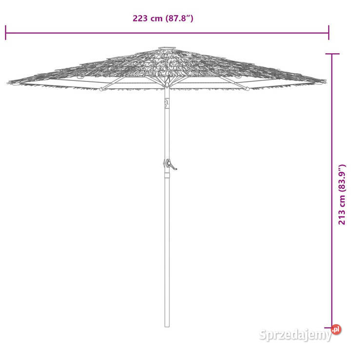 Parasol ogrodowy na stalowym słupku niebieski Parasole ogrodowe Warszawa