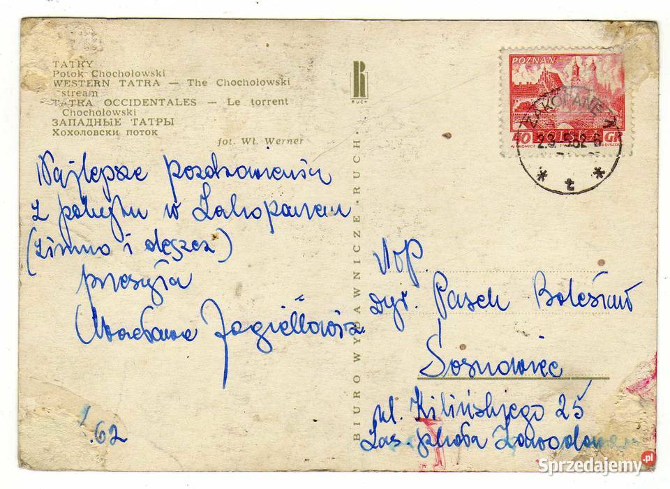 TATRY POTOK CHOCHOŁOWSKI POCZTÓWKA Krynki