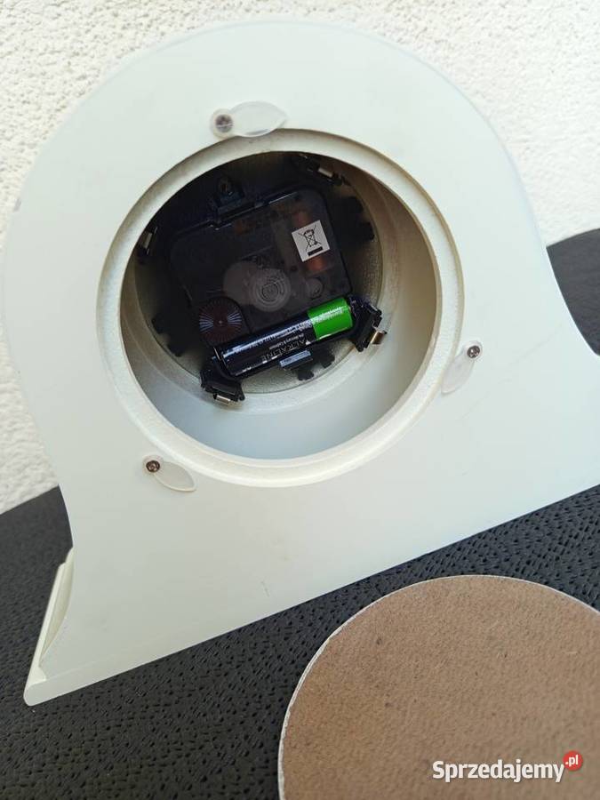 Zegar kominkowy Biały stylizowany oprawiony w Warszawa