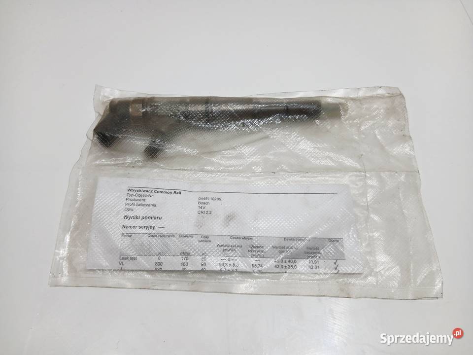 WTRYSKIWACZ BMW E90 20 D 0445110209 lubelskie Strzyżewice