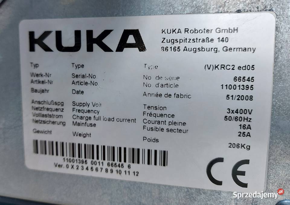 Robot przemysłowy KUKA KR1507 Oś Sterowanie KR Gorzów Wielkopolski