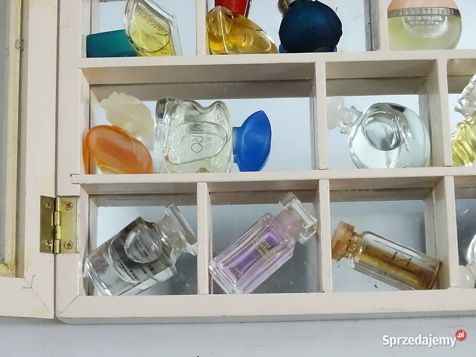 Kolekcja markowych miniaturek perfum w ozdobnej Perfumy i wody