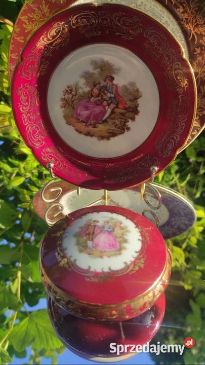PORCELAINE DE LIMOGES FRANCE Romantyczne scenki Pabianice