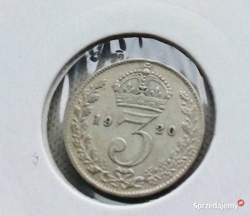 WIELKA BRYTANIATRZY PENCE1920 r SREBRO