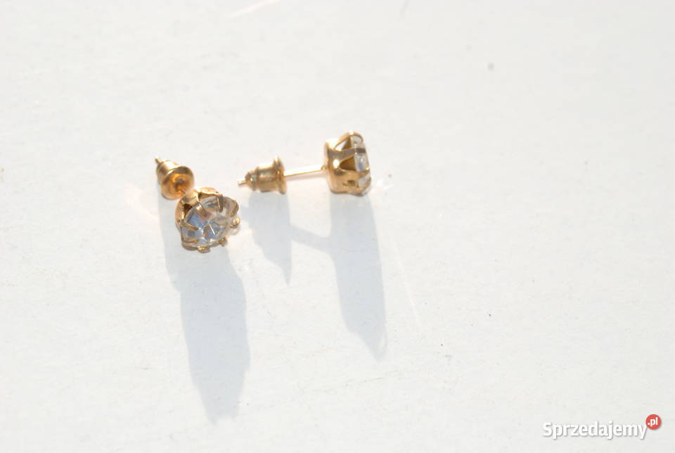 stylowe eleganckie kolczyki ręcznie robione pozłacane Cieszyn