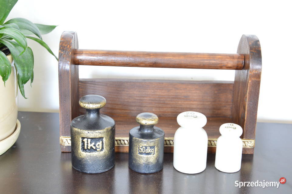 stare żeliwne ceramiczne ODWAŻNIKI do WAGI Jastrzębie-Zdrój