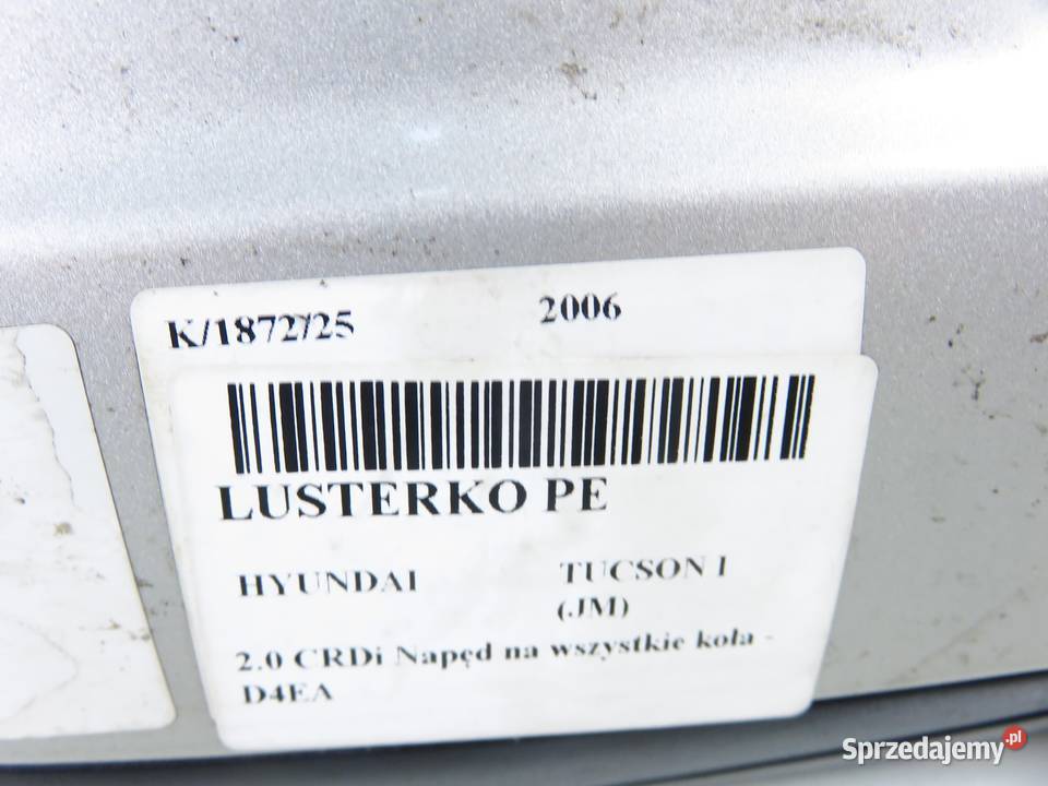 LUSTERKO PRAWE HYUNDAI TUCSON I JM YK