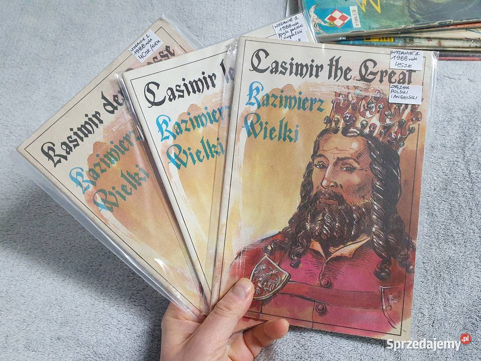 Kazimierz Wielki zestaw 3 komiksów różne wersje Gdynia