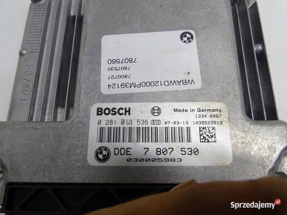 KOMPUTER STEROWNIK SILNIKA BMW E90 E91 E92 20 D Komputery małopolskie sprzedam
