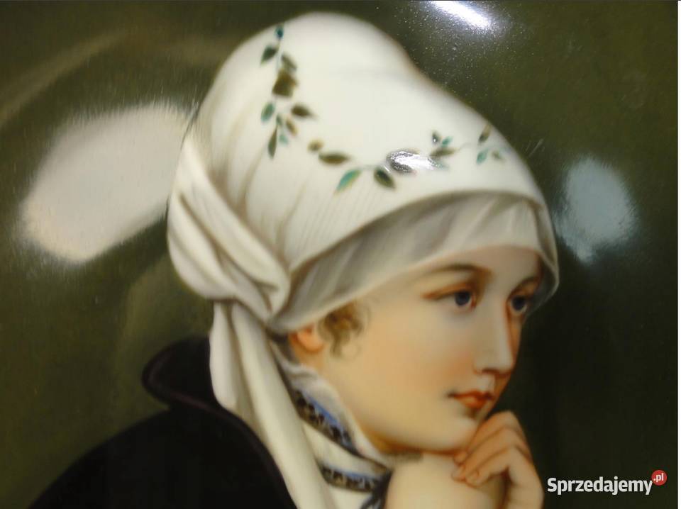Ręcznie malowany talerz porcelanowy Zgorzelec sprzedam