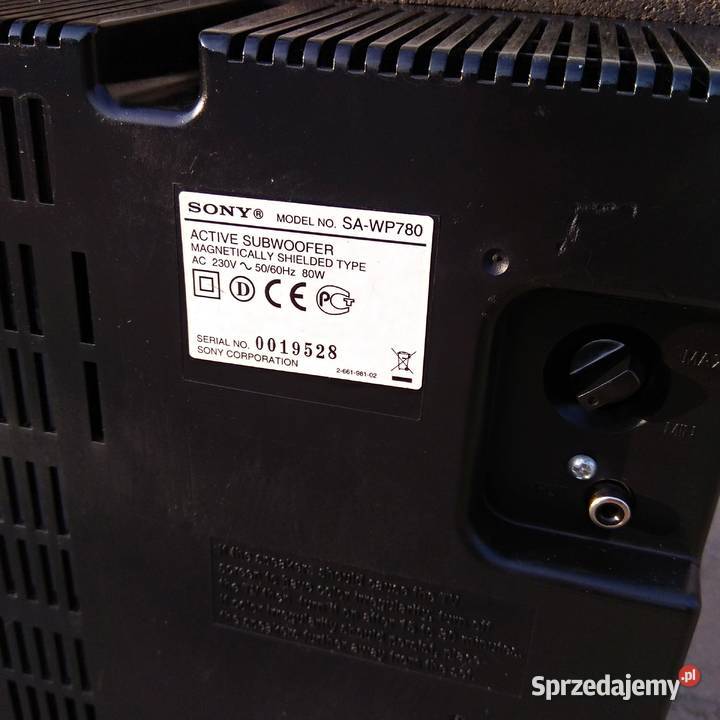 Sony SAWP780 aktywny subwoofer z brzmieniem i Świebodzice