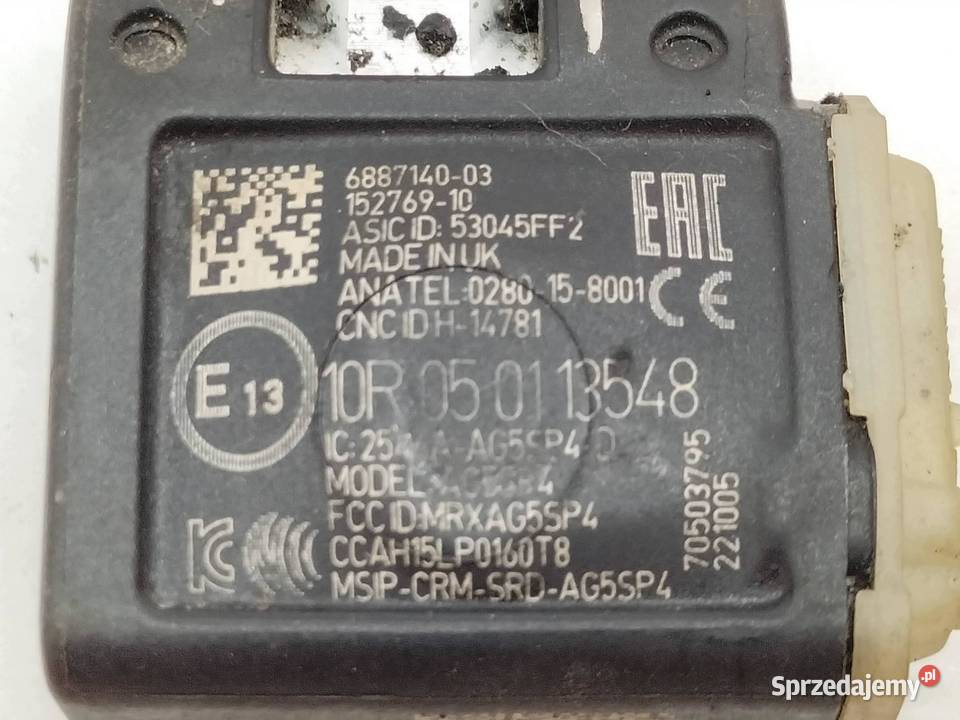 CZUJNIK SENSOR TPMS CIŚNIENIA W OPONACH 6887140 osobowe