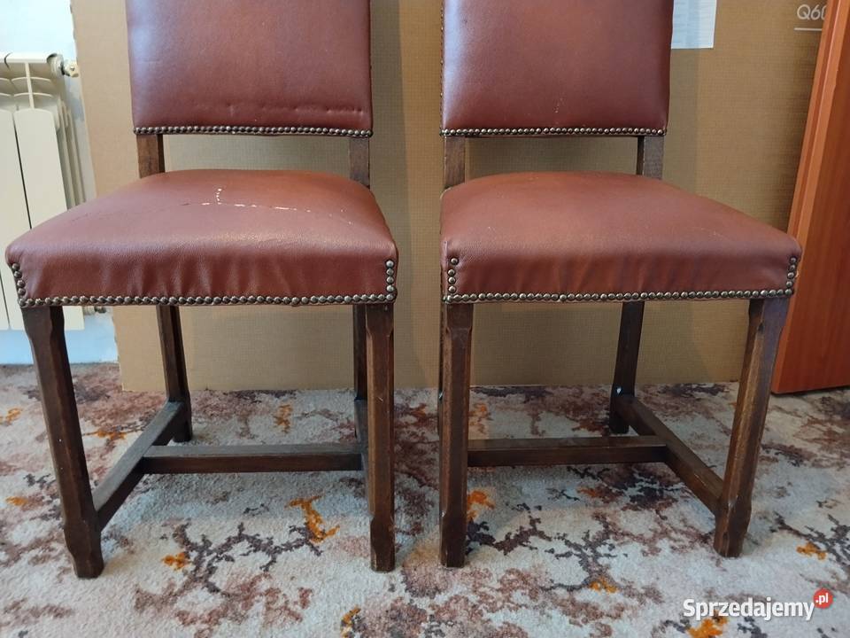 Krzesła antyczne dębowe 2 Gać