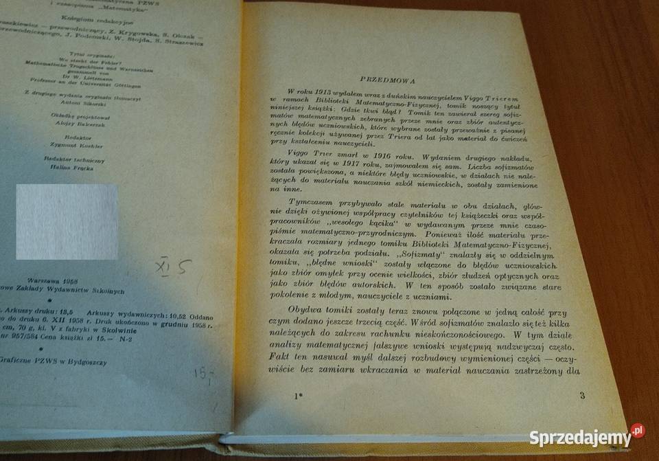 Gdzie tkwi błąd sofizmaty matematyczne i sygnały pomorskie Gdańsk sprzedam