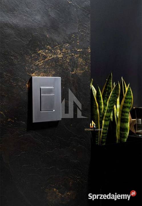 Złotoczarny fornir kamienny na ścianę K BLACK wewnętrzne Bydgoszcz