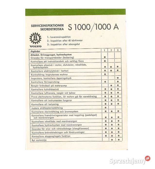 VOLVO s1000 s1000a s1100 instrukcja obsługi Kielce